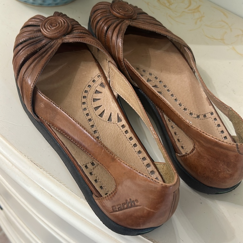 EARTH SZ9 LEATHER Brown Women's Shoes - Picture 5 of 8